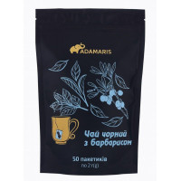 Чай Adamaris "Чорний з барбарисом" 50 пакетиків