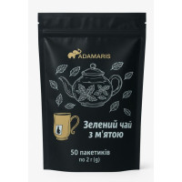 Чай Adamaris  "Зеленый с мятой" 50 пакетиков